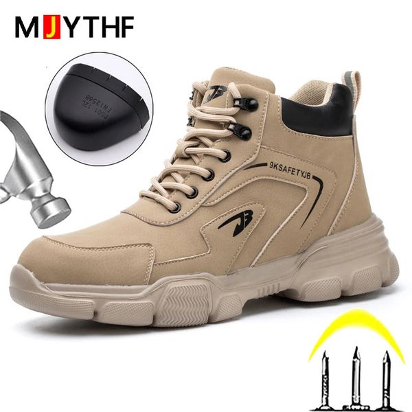 Chaussures habillées hiver travail sécurité hommes bottes anti smash anti stab baskets acier orteil mâle botte indestructible 231115