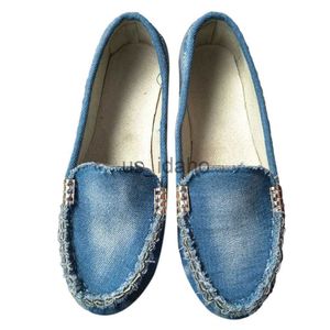 Jurk Schoenen Vrouwen Casual Platte Schoenen 2022 Lente Herfst Platte Loafer Vrouwen Schoenen Glijdt Zachte Ronde Neus Denim Flats jeans Schoenen Plus Size J230808