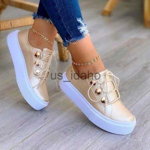 Zapatos de vestir Mujer Zapatillas de plataforma informales Ligeras PU de cuero con cordones Zapatillas de deporte para mujer Zapatos planos para caminar Zapatos diarios Zapatillas Mujer J230818