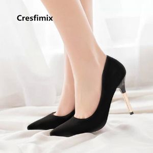 Dress Shoes Women Fashion Comfortabele kudde Spring Summer Slip On High Heel Lady Classic Black Office Heels Tacones Altos E3241