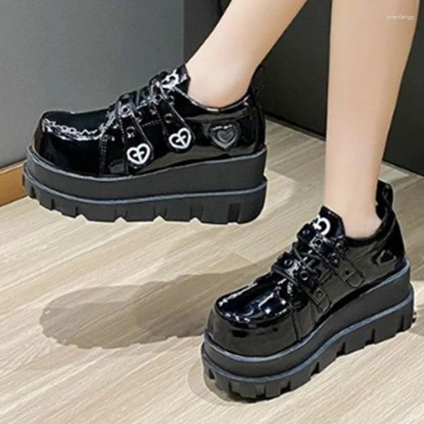 Robe chaussures femmes mode compensées automne talons hauts sport décontracté luxe 2024 épais tendance punk mujer zapatillas