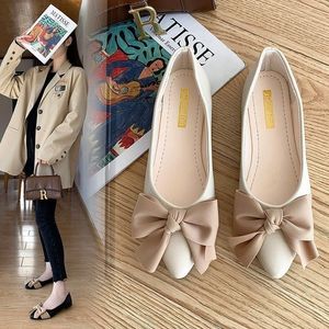 Chaussures habillées Femmes Appartements Ballet Chaussures Femme Appartements Bureau Travail Chaussures Mocassins Chaussures Plates Arc Une Pédale Casual Beanie Chaussures 230311