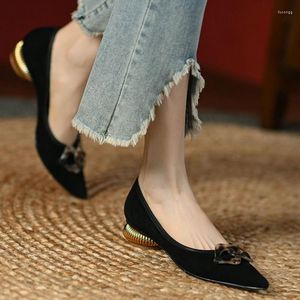 Dress Shoes Women Party 2023 Pointed Toed Low High Heel Pumps Fashion Spring Leopard Print Single