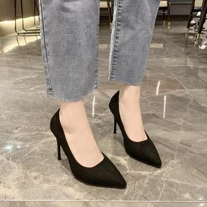 Dress Shoes Women Pumps Suede High Heels Fashion Office Stiletto Party Female Comfort 6 8 10 cm