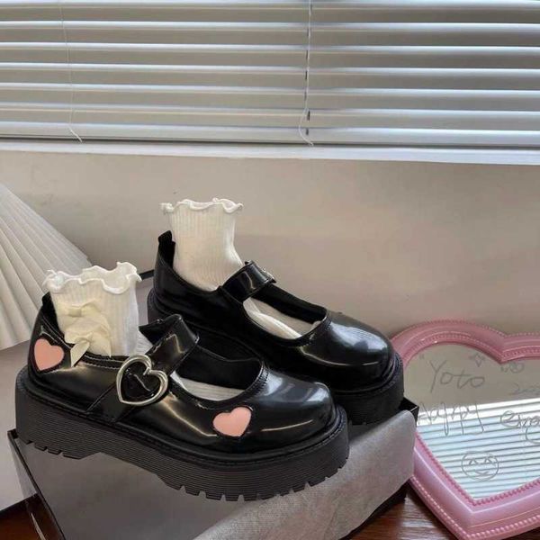 Chaussures habillées Instagram Love Little Leather Tower pour femmes, petite et polyvalente, uniforme JK mignon