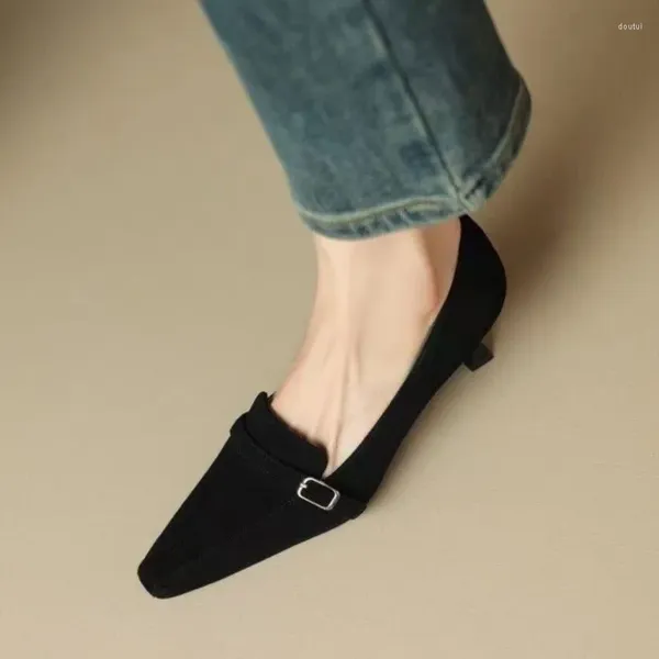 Chaussures habillées pompes pour femmes fausses en daim