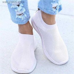 Dress Shoes Women's Vulkanised Shoes Casual Mesh Sneakers Glippen op Loafers Flat Vrouw Solid Color Walking Fashion Comfy Lady Footwear 2023 T230818