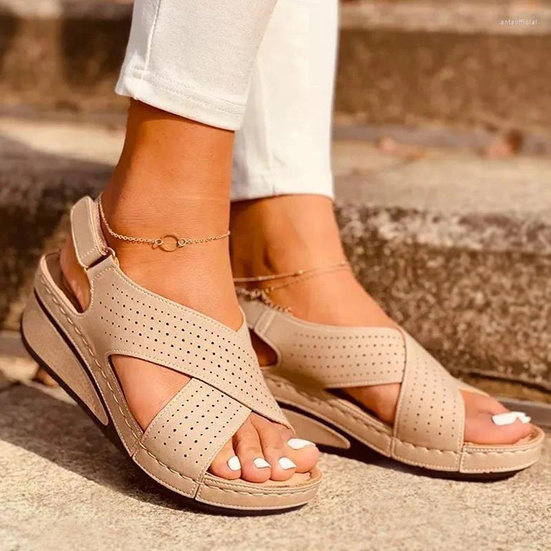 Dress Shoes Women Sandals Peep Toe Heels Summer For Comfy Wedges Platform Sandalias Mujer Luxury Footwear