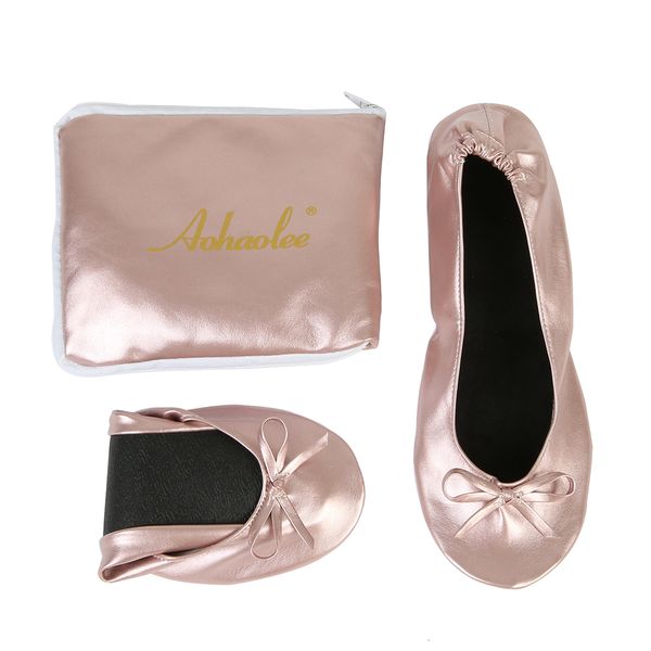 Chaussures habillées Femmes Chaussures Appartements Portable Pliable Ballerine Chaussures Plates Retrousser Pliable Ballet Après Chaussures De Fête Pour La Faveur De Fête De Mariage De Mariée 230809