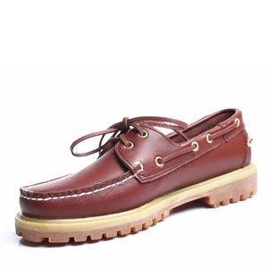 Chaussures habillées bottes de travail conduite européenne à lacets décontracté marque célèbre hommes mode chaussure en cuir véritable bateau classique 231026