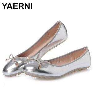 Chaussures habillées YAERNI Femmes Ballerines Chaussures plates Bowtie Shallow Mouth Slip On Women Flats Ladies Casual Flat Shoes Ballerines zapatosE1127 230314