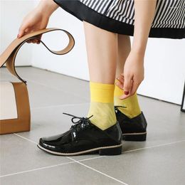 Chaussures de robe YMECHIC 2024 Automne Brevet Cuir Artificiel À Lacets Chunky Femmes Talons Noir Japonais Collège Dames Pompes À Talons Bas