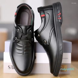Chaussures habillées Zapatillas Hombre Business Casual Hommes Formel Cuir Talons Plats