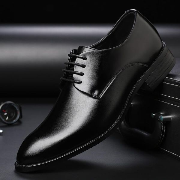 Chaussures habillées Zapatos Informales De Hombre décontracté en cuir pour hommes noir Cuero homme mode Zapatillas 2023 chaussure