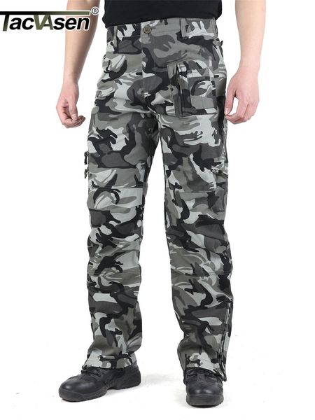 Vestido Tacvasen Wearresistance Pantalones de combate Ripstop Pantalones militares tácticos militares para hombre Pantalones multibolsillos Cargo Trabajo Pantalones de algodón Partes inferiores