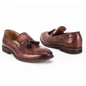 Jurk Tassel Business Classic Vintage Men Hoge kwaliteit leer Formele slip op casual schoenen