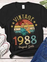 Robe Vintage 1981 pièces originales t-shirt 40 ans 40e anniversaire idée cadeau femmes filles maman femme fille drôle rétro t-shirt