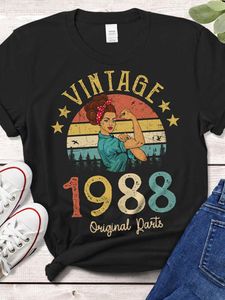 Jurk Vintage 1981 Originele Onderdelen Tshirt 40 Jaar Oud 40e Verjaardag Cadeau Idee Vrouwen Meisjes Moeder Vrouw Dochter Grappige Retro T-shirt