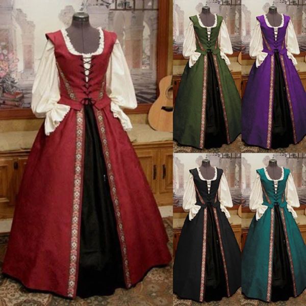 Vestido Vintage gótico estilo victoriano corsé mujer moda georgiano renacimiento rococó vestido Cosplay traje de Venecia vestido largo medieval