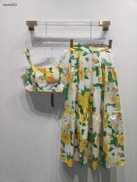 jurk dames designer merk dameskleding zomerrok mode logo afdrukken korte mouw dames vest meisje hoog getailleerde A-lijn rok Aziatische maat S-XL 29 maart