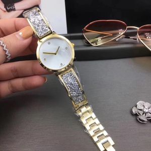 Vestido de mujer reloj de diamantes Relojes de pulsera de diamantes de imitación de primeras marcas Relojes de cuarzo de banda de acero inoxidable completo para dama niña Regalos de Navidad Regalo del Día de la Madre de San Valentín