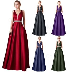 Jurk Vrouwen Avondjurk V-hals Strapless Backless Lange Formele Prom Jassen Dames Feestjurken Bruiloft Bruidsmeisje Elegante Vestidos