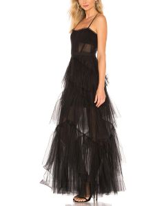 Robe femmes Sexy Tulle jupe Tulle taille haute à volants maille Maxi jupe attachée longueur de plancher robe de soirée jupe longue de mariage