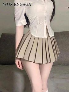 Habille Womengaga JK Lolita Kawaii Sexy Hot Autumn Student haute taille plissée mini jupe skorts filles coréennes femmes mignons jupes v8tv