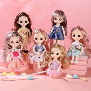 Aankleedbare Minipop Speelgoed Prinses Meisjespop Set Schattig Roze Set Lori Geschikt voor 1-6 jaar Meisjes Kinderpoppen Opp Bag DHL