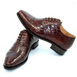 Dresscva chaussures Chue Msaale loisirs affaires Brodasgue sculpture véritable Crocodile cuir fin Odaf brosse couleur Menvdr formel
