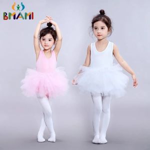 Robes 1pc tutu filles enfants ballet filles ballet tutu tutu robes jupe 2023 Nouveaux enfants dance pratiques de danse robes de ballet dance de danse habitard robe