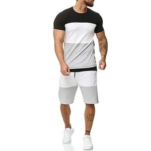 Robes 2022 Summer Men's Tracks Cost Running Sport Clets Football Basketball Uniforme Splicing Tshirt Shorts Set Casual Jogger Sportswear