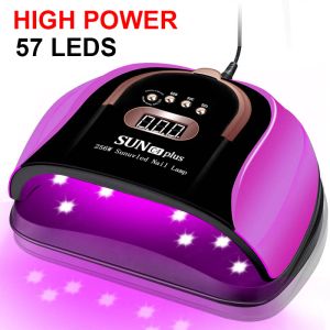 Jurken 256W High Power Gel UV LED Nail Lamp Polish Cabin Gel met 57 LED -nageldrogerapparatuur Professionele drooggel voor manicure lamp
