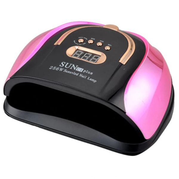 Vestidos Lámpara de secador de uñas LED de 256W para uñas de secado 4 temporizadores 57 luces UV curado todo el manicura de gel manicura sensor de clavos equipos de uñas