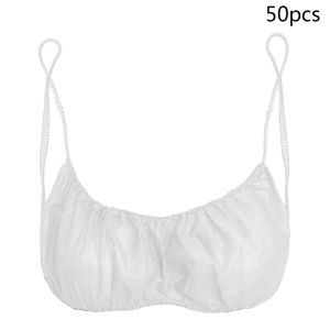 Jurken 50 stks vrouwen wegwerp bhas elastische riem spa top ondergoed nonwoven brassieres 54da