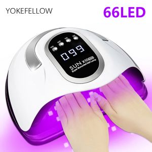 Robes 66d lampe à ongles puissante pour séchage lampe de séchoir à ongles en gel avec capteur intelligent 4 lampe à ongles temporaire