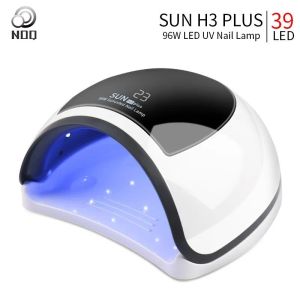 Jurken 78W nageldroger LED LAMP H3 Plus voor nagels manicure Hine 39leds UV nagellamp uitharding van alle gel Pools zonlicht met LCD -display