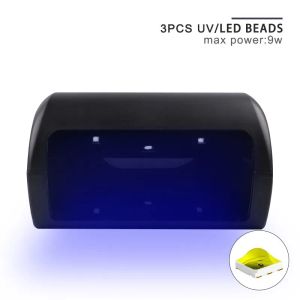 Jurken 9W Black Nail Dryer 3Led UV LED gel nagellamp Mini voor het drogen van alle gel Pools Sun Led Light Nail Art Manicure Gereedschap 30s/60s/90s