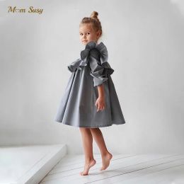 Jurken Baby Meisje Katoen Prinses Ruche Jurk Lange Mouw Lente Herfst Baby Peuter Meisje Vestido Hoge Kwaliteit Babykleertjes 210y