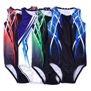 Habille des garçons gymnastique justaucorps enfants costumes bleu spandex hommes compétitions danse filles maillots de bain gymnastique justaucorps justaucorps