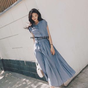 Jurken Chiffon -jurk voor dames zomer 2024, nieuwe populaire Koreaanse stijl, elegante jurk, Fairy Franse niche knie lengte rok