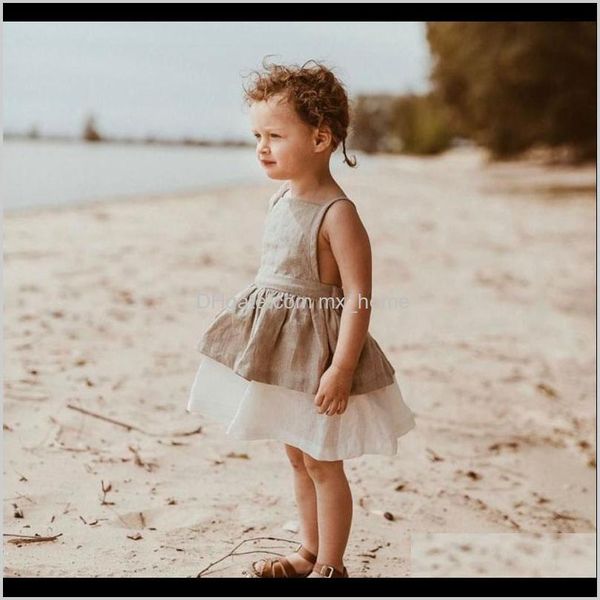 Robes Vêtements Bébé Enfants Maternité Drop Delivery 2021 Born Girls Linen Couture Summer Kid Sling Vêtements décontractés Toddler Baby Girl Birthday