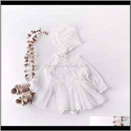 Robes Vêtements Bébé, Enfants Maternité0-24M Beau Printemps Et Automne Filles Bébés Robe De Cent Jours Bébé Blanc Dentelle Romperwith Hat Drop Del