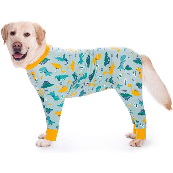Vestidos Perro Pamas Mono para perros medianos grandes Pjs Ropa Ropa Monos Perro Neuter Camisa Antishedding Traje Elástico Pet Jammies