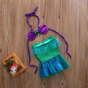 Jurken Emmababy Fashion Peuter Mermaid Girl Princess Dresses Comfort Party Cosplay Kostuum Girls Outfits Dropship