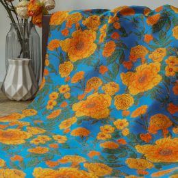 Tissu brocart Jacquard Floral exquis pour robes, couleur vive, pour robe et sac, bricolage, tissu à coudre, 50cm x 138cm
