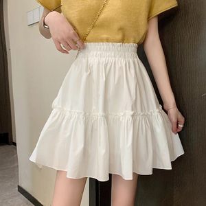 Robes Fairycore Une ligne plissée plipe femme blanche mini jupe coréenne vêtements de mode fille vêtements y2k kawaii preppy style fée