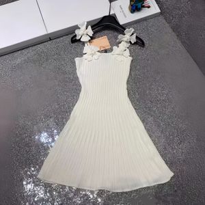 jurken voor vrouw miui kleding roupas miui luxe zware industrie 3D bloem geïmporteerd garen gebreide slinger rok