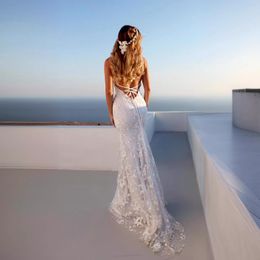 Vestidos para mujer nuevo verano 2024 cuello en V encaje playa Sexy vestido blanco boda noche Club vestidos 2024