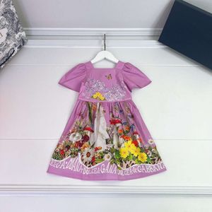 Robes Girls 'Summer Short Cotton Cotton Coréen Version coréenne Afforeuse Mignon Spring / Été Produit Little Fairy Princess Dress Trend